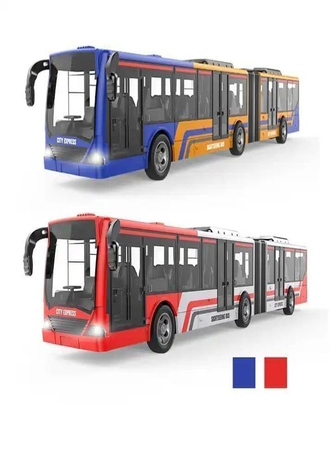VIKINGS 2.4ghz 4 Channels Remote Control Bus Toy Full Function RC Bus Model Toy with Realistic Lights and Rubber Tire Bus Toy - Multicolor - Image 2